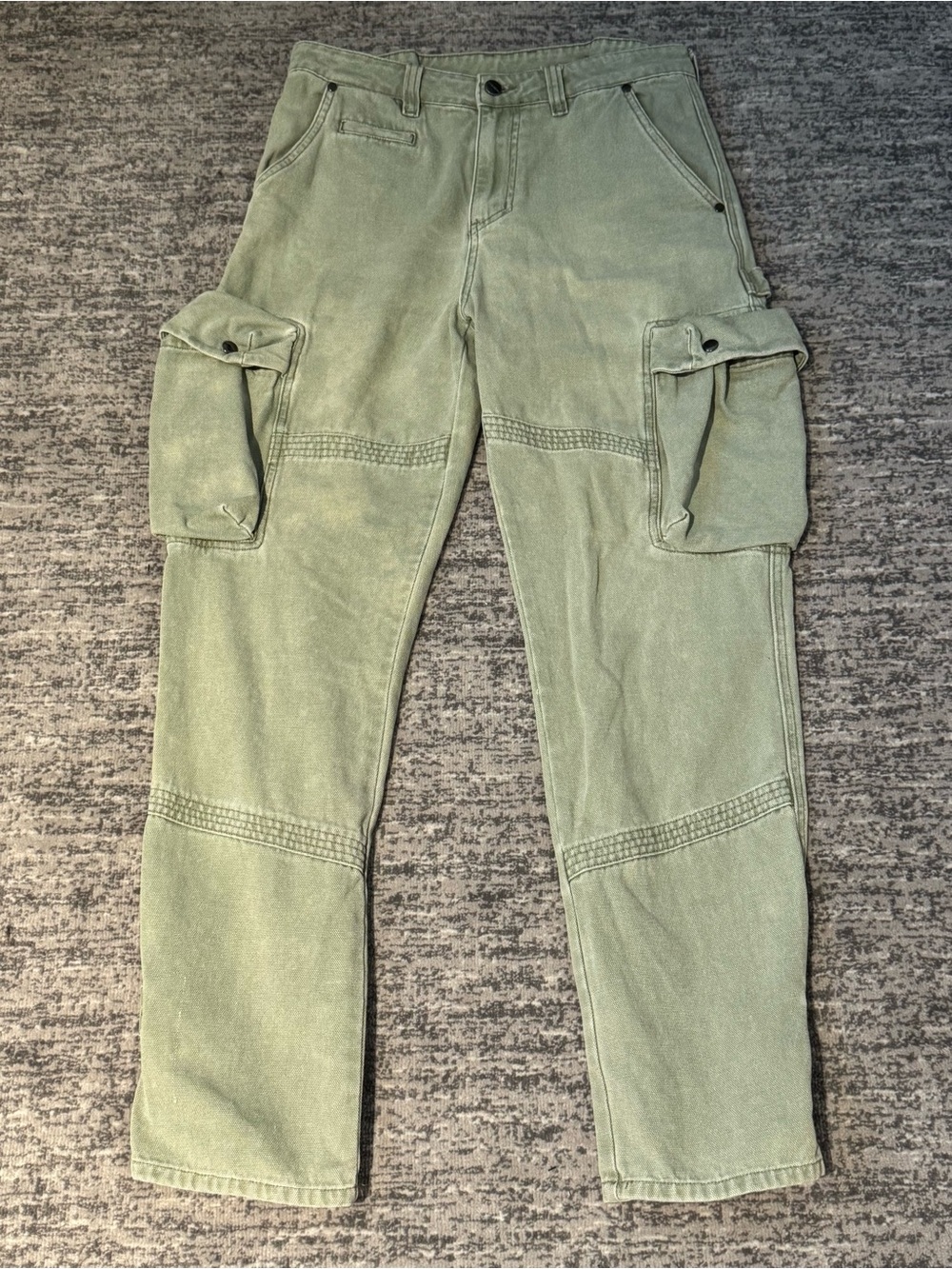 Cole Henry Green Cargo Jeans Medium 100% Cotton Streetwear